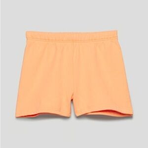 Aritzia TNA Cozy Fleece Perfect Hi-Rise 3" Sweatshort in Apricot Chiffon